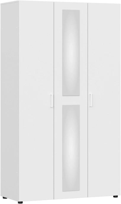 Шкаф трехстворчатый Валенсия, белый текстурный