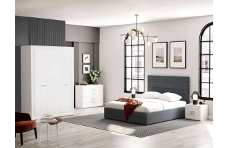 Комод Манхэттен, с четырьмя ящиками, белый аляска / айс 06