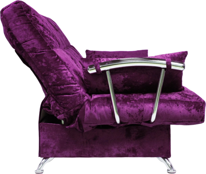 Диван прямой Финка Хром, Plush purple velvet