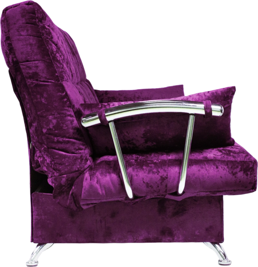 Диван прямой Финка Хром, Plush purple velvet