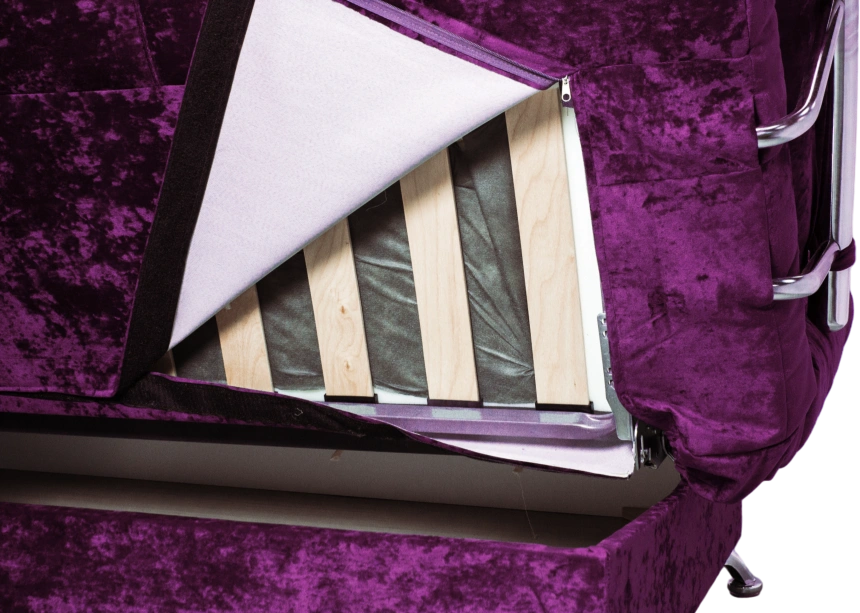 Диван прямой Финка Хром, Plush purple velvet