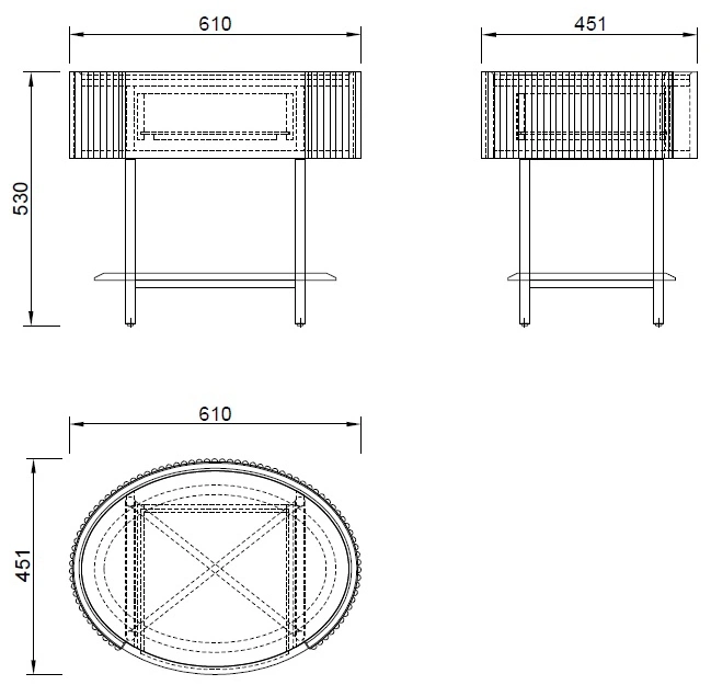 Тумба прикроватная Scala, с ящиком