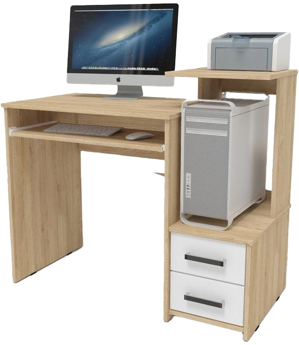 Стол компьютерный Джаз-24, правый, дуб сонома