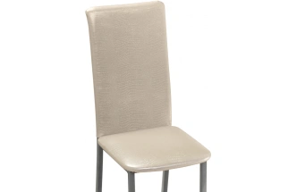 Стул Bozanak, на металлокаркасе, жемчуг / крокодил экокожа/ светлый мусс