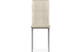 Стул Bozanak, на металлокаркасе, жемчуг / крокодил экокожа/ светлый мусс