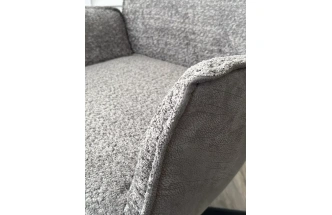 Стул-кресло Belfast, поворотное, XD841-16 серый, букле, Gino-457 серый, ткань, черный
