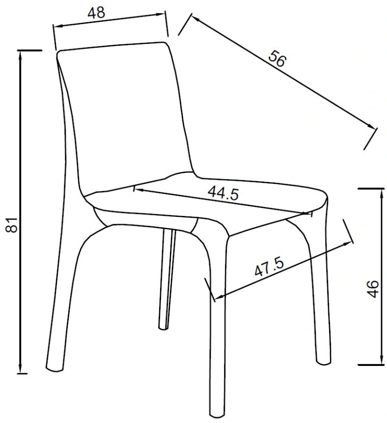  Стул 160KD-80060, обеденный, экокожа, бежевый