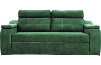 Диван прямой Бруно, Catania izumrud, нить белая 