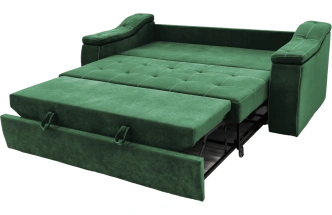 Диван прямой Бруно, Catania izumrud, нить белая 