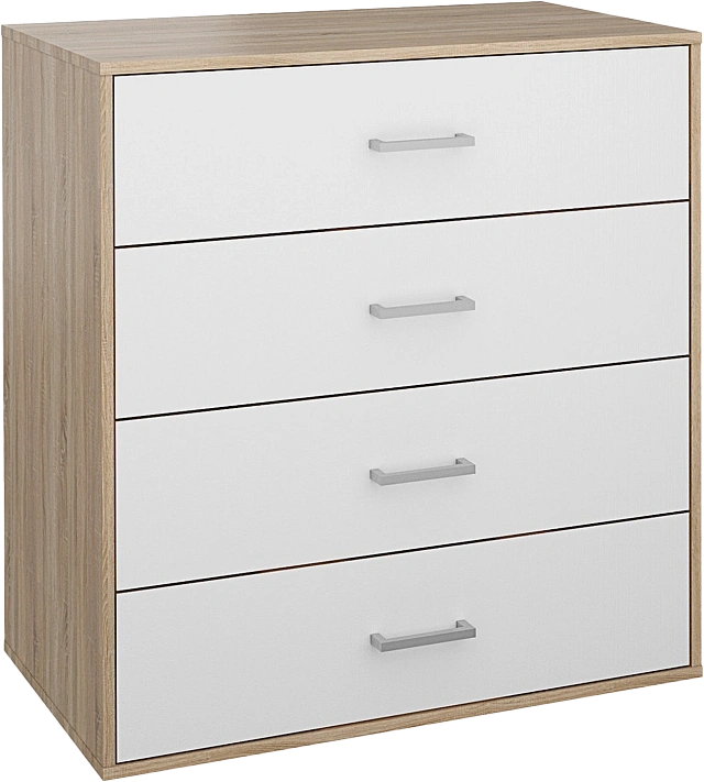 Комод Мика, Дуб сонома / Белый