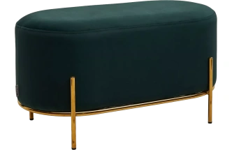 Пуф Zen, Bluvel-78 зеленый, велюр / золотой каркас