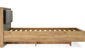 Полутороспальная кровать Клауд, 140x200, парящая, дуб крафт золотой / антрацит