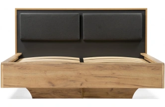 Полутороспальная кровать Клауд, 140x200, парящая, дуб крафт золотой / антрацит