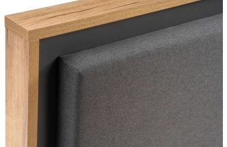 Полутороспальная кровать Клауд, 140x200, парящая, дуб крафт золотой / антрацит