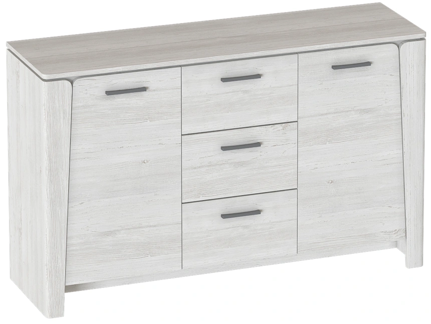 Тумба Мальта, с полками и ящиками, дуб винтерберг 