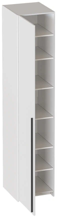 Шкаф однодверный Ренн, распашной с полками, белый Аляска WML