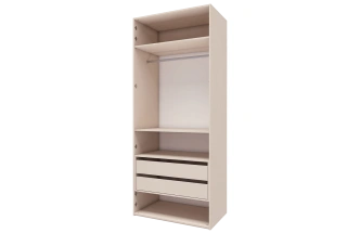 Шкаф двухдверный Лаура 8, распашной для одежды, кашемир серый