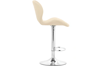 Барный стул Trio, beige / chrome