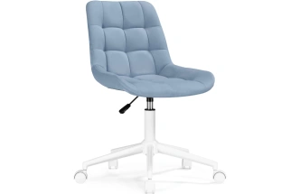 Офисный стул Честер, на колесиках, голубой / белый