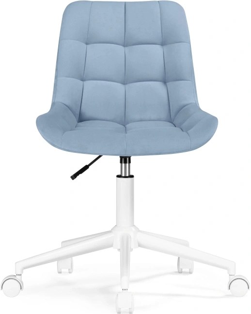 Офисный стул Честер, на колесиках, голубой / белый