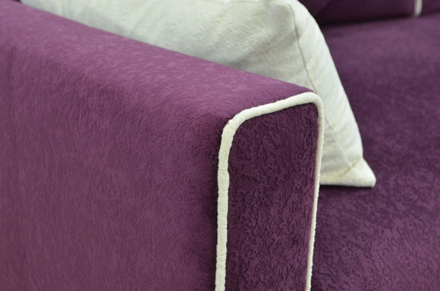 Диван прямой Бали 3, Puma violet, Puma vanilla