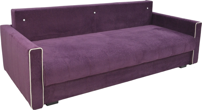 Диван прямой Бали 3, Puma violet, Puma vanilla