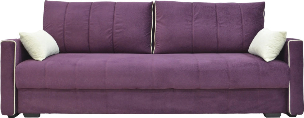 Диван прямой Бали 3, Puma violet, Puma vanilla
