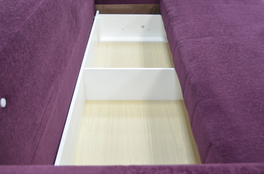 Диван прямой Бали 3, Puma violet, Puma vanilla