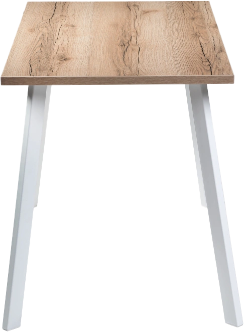 Кухонный стол Тринити Лофт, 120x60, ЛДСП, дуб делано светлый, каркас матовый белый