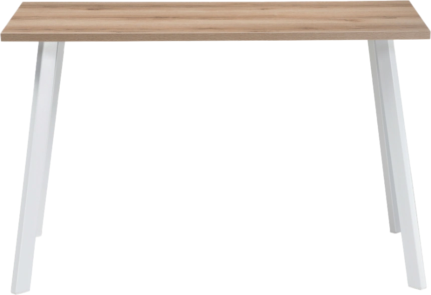 Кухонный стол Тринити Лофт, 120x60, ЛДСП, дуб делано светлый, каркас матовый белый
