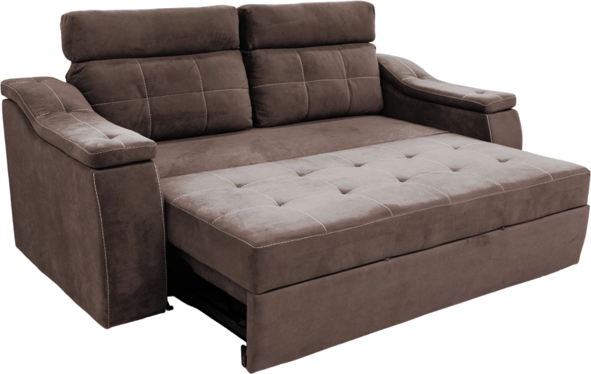 Диван прямой Бруно, Catania mocco, нить белая