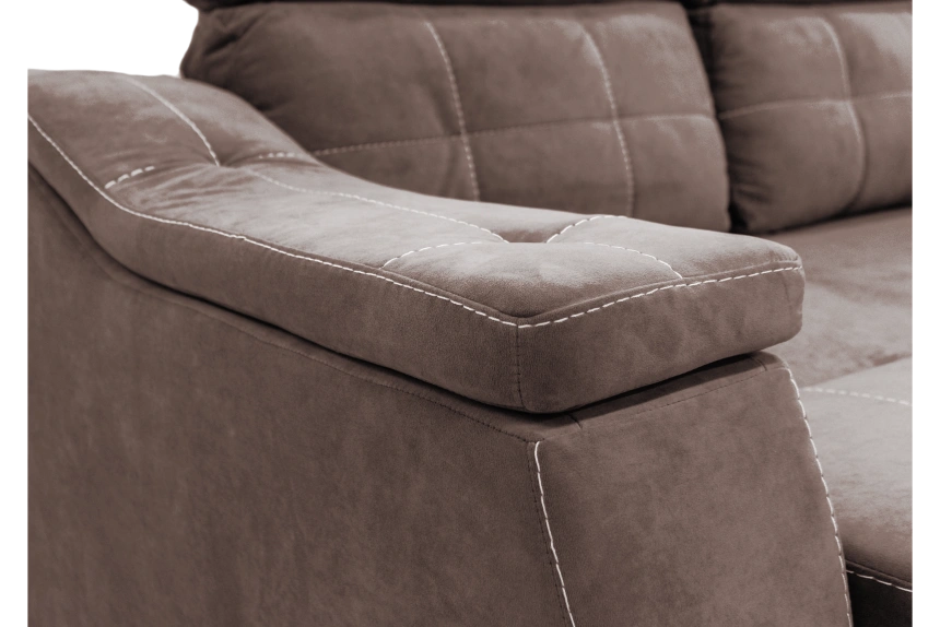 Диван прямой Бруно, Catania mocco, нить белая