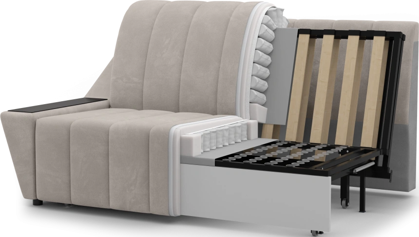 Диван прямой Канзас 140, модель 065, Maxx 235 (коричневый) / венге