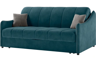 Диван прямой Дели 160, модель 032, Ultra Atlantic​ / Ultra Dove​ (синий)