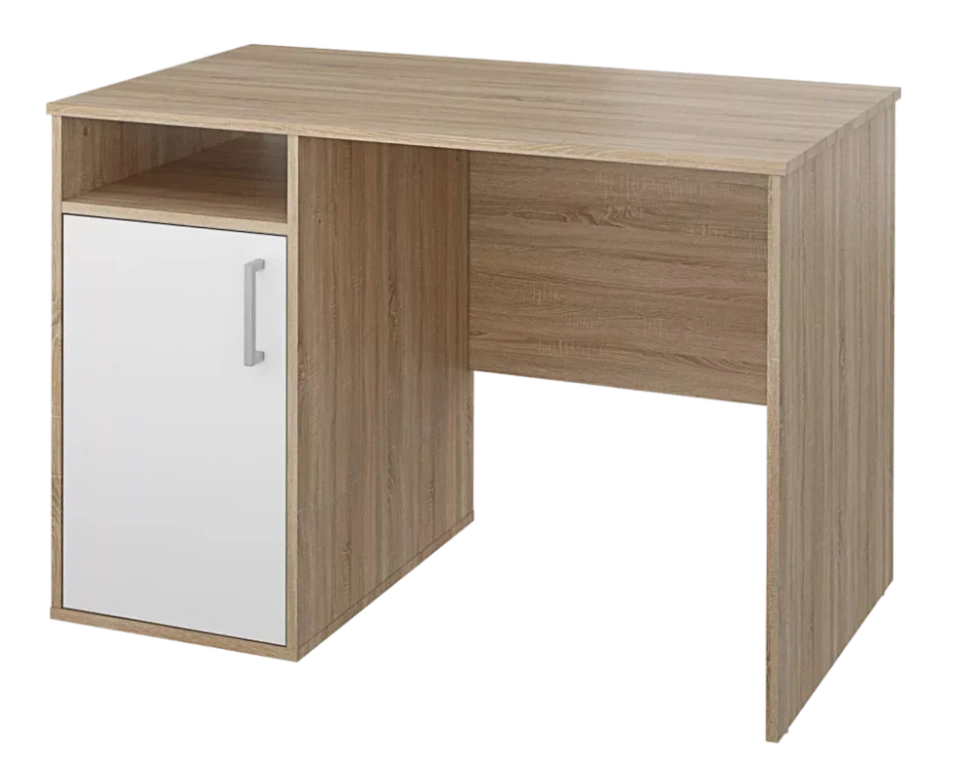 Стол компьютерный Мика, Дуб сонома/Белый