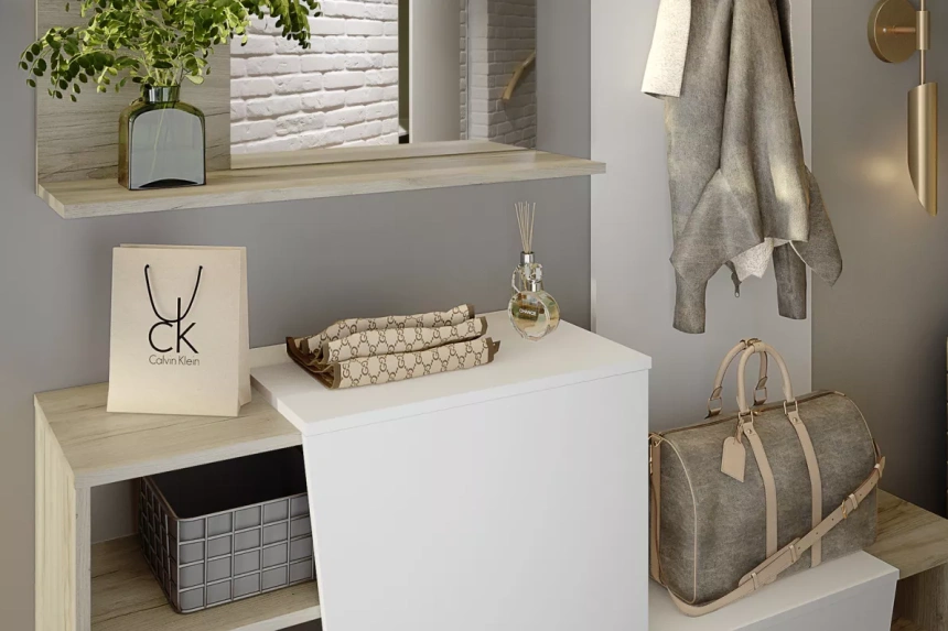 Зеркало Одри, 80х67х22, Дуб крафт