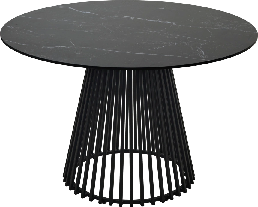 Кухонный стол Terni 120, Matt Black Marble Solid Ceramic Черный мрамор матовый, керамика, Черн.каркас