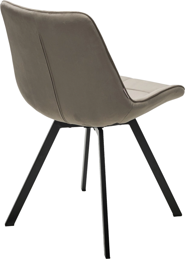 Стул Corn, мягкий, поворотный, G062-13 кварцевый, велюр, черный каркас