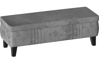 Банкетка Севилья, мягкая, с ящиком, тиффани серый