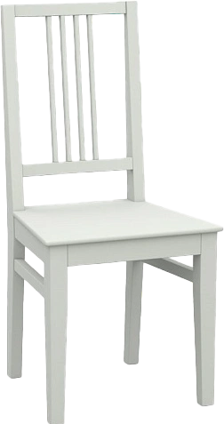Стул Никас, деревянный, жесткий, эмаль белая