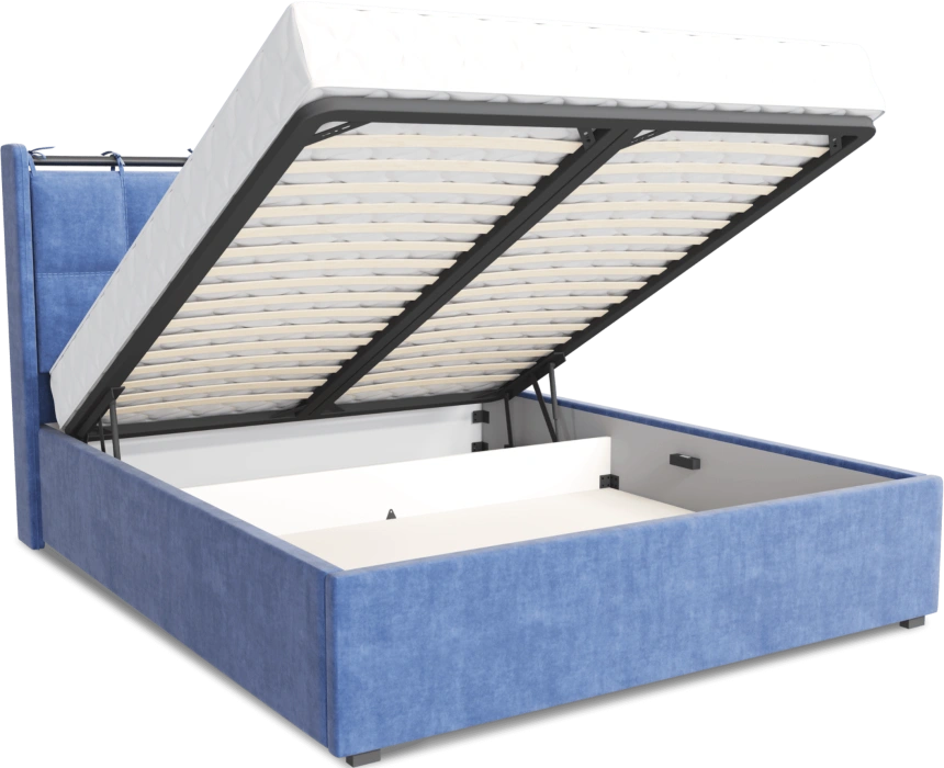 Кровать Женева 1, мягкая, двуспальная, 180x200, Ловерс 22