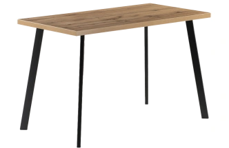 Кухонный стол Тринити Лофт, 120x80, ЛДСП, дуб вотан, каркас черный матовый