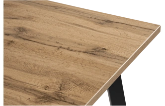 Кухонный стол Тринити Лофт, 120x80, ЛДСП, дуб вотан, каркас черный матовый