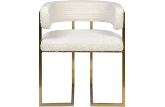 Стул GY-08504, мягкий, букле, бежевый / матовое золото