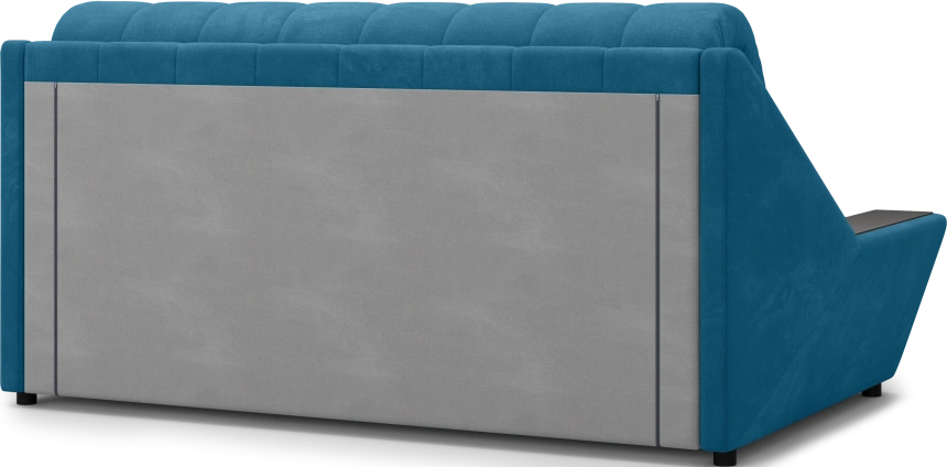 ​Диван прямой Канзас 160, модель 065, Maxx 754 (синий) / венге