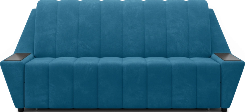 ​Диван прямой Канзас 160, модель 065, Maxx 754 (синий) / венге