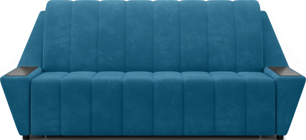 ​Диван прямой Канзас 160, модель 065, Maxx 754 (синий) / венге