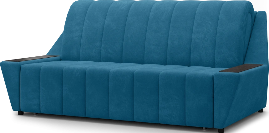 ​Диван прямой Канзас 160, модель 065, Maxx 754 (синий) / венге