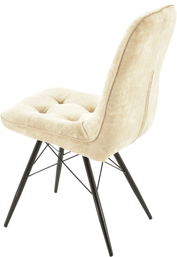 Стул Бордо, мягкий, милано 01, велюр, каркас паук черный 