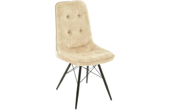 Стул Бордо, мягкий, милано 01, велюр, каркас паук черный 